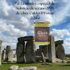 A4. Ed. Especial Limitada. Ghee Caldes D’Estrac  «Solsticio de verano» -25   Ref. 212  ml. 100% Ayurveda Artesanal Ecológico.