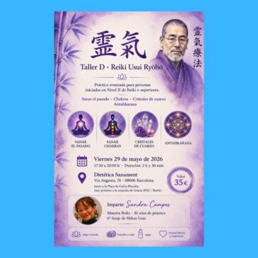 Taller D · Reiki Usui Ryōhō – dirigida a personas iniciadas en Nivel II de Reiki o niveles superiores