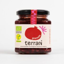 E6.-Mermelada de Granada 340 gr.  hecha a mano, ecolÓgica certificada, pura fruta de cultivo propio, sin añadidos químicos una delicia!